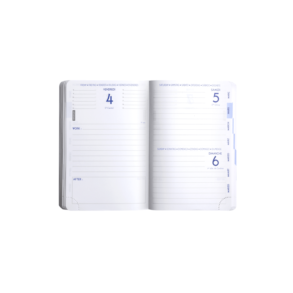 Agenda 2025 - 2026 CLAIREFONTAINE Work & After - 10 x 15 cm - 1 jour par page - Orientation horizontale - Vérone rouge coquelicot - 3660942076842