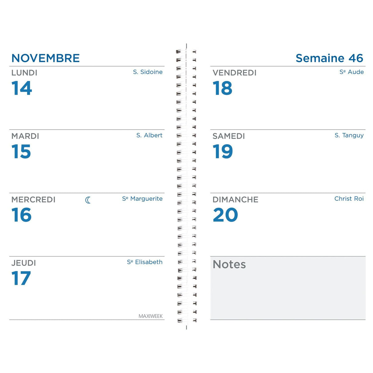 Agenda 2025 QUO VADIS Maxiweek 1015 SW Toscana - 1 semaine sur 2 pages - 10 x 15 cm - Beige - 3371010518043
