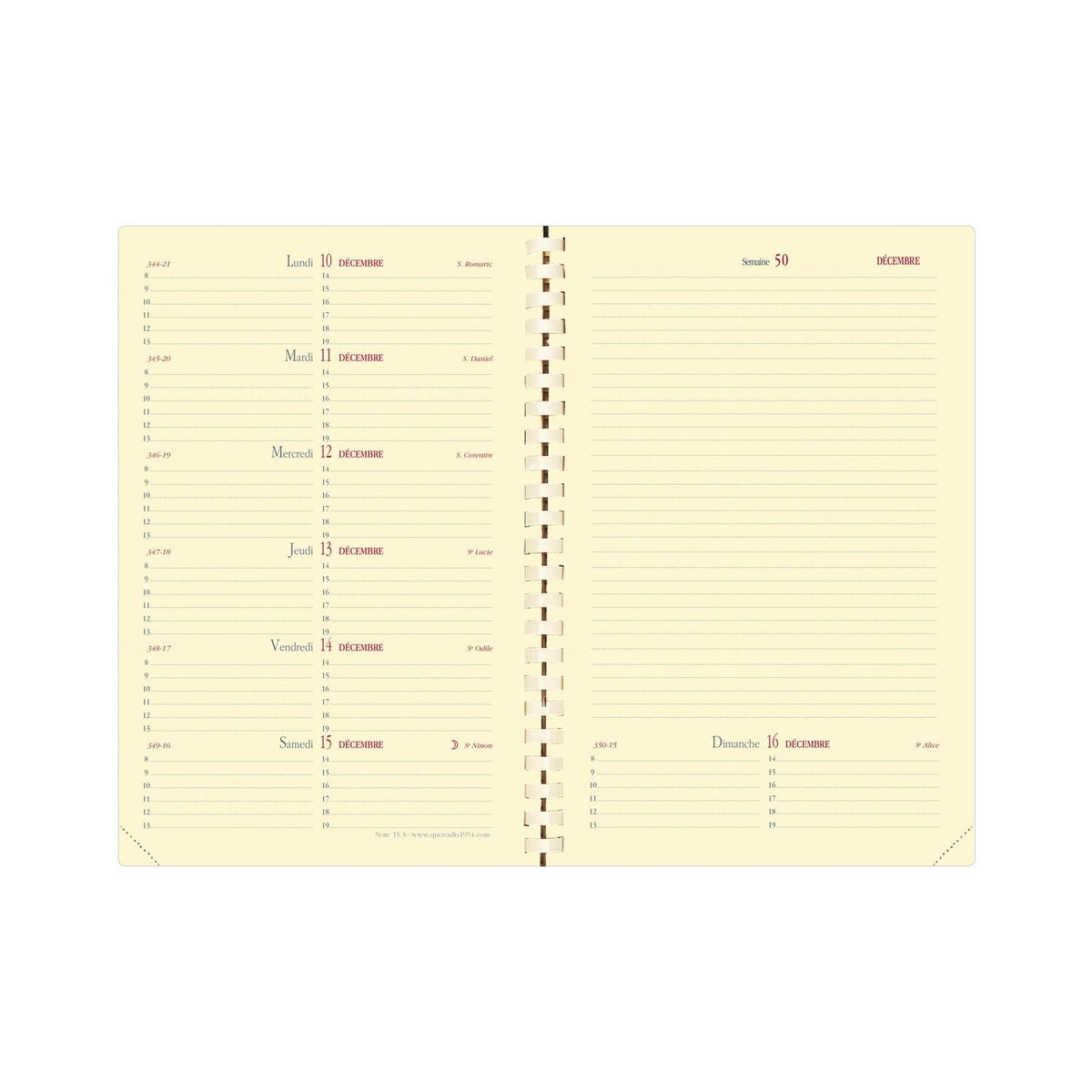 Agenda 2025 QUO VADIS Note 15 S Soho - 1 semaine + notes - 10 x 15 cm - Noir - 3371010448371