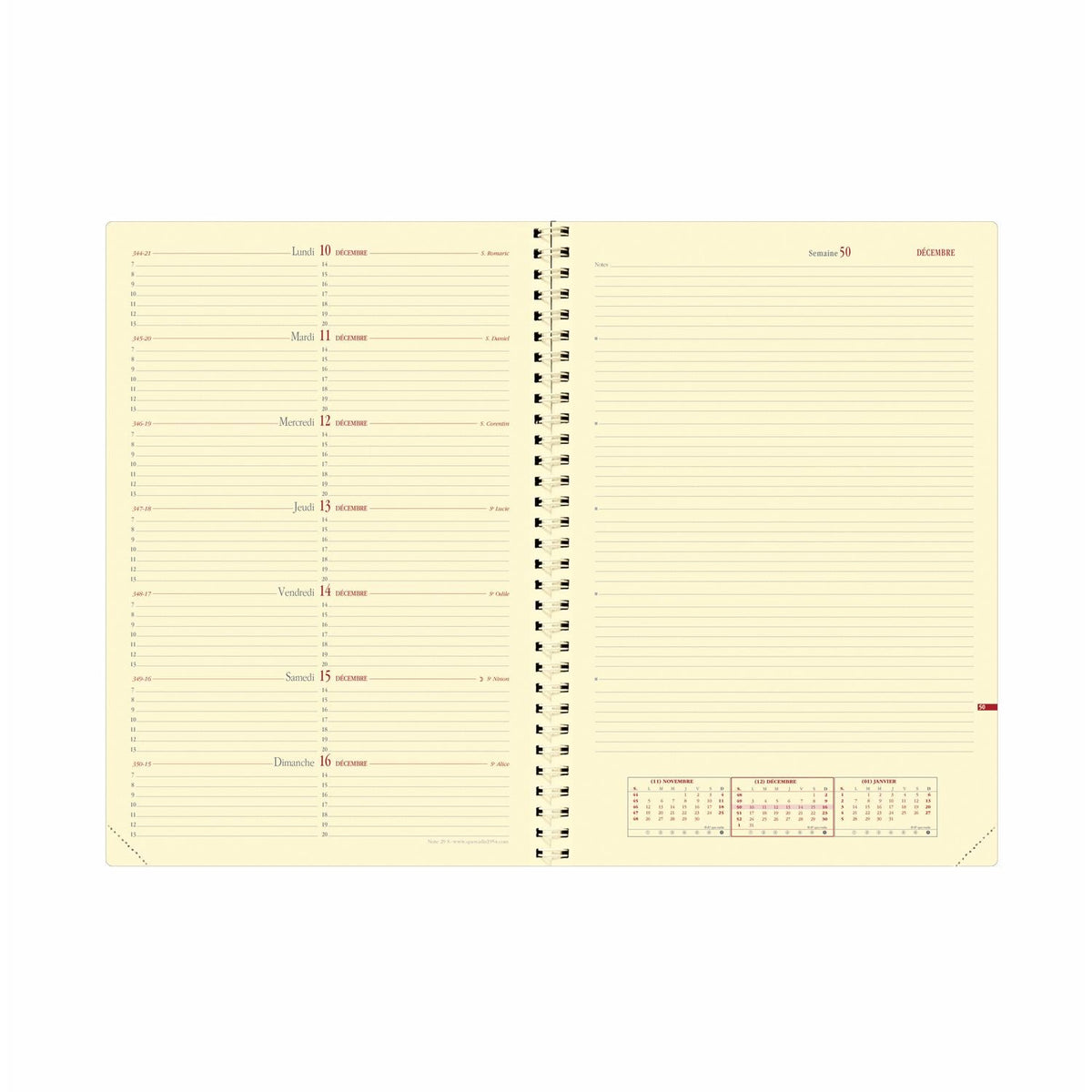 Agenda 2025 QUO VADIS Note 29 S Soho - 1 semaine + notes - 21 x 29.7 cm - Noir - 3371010445714
