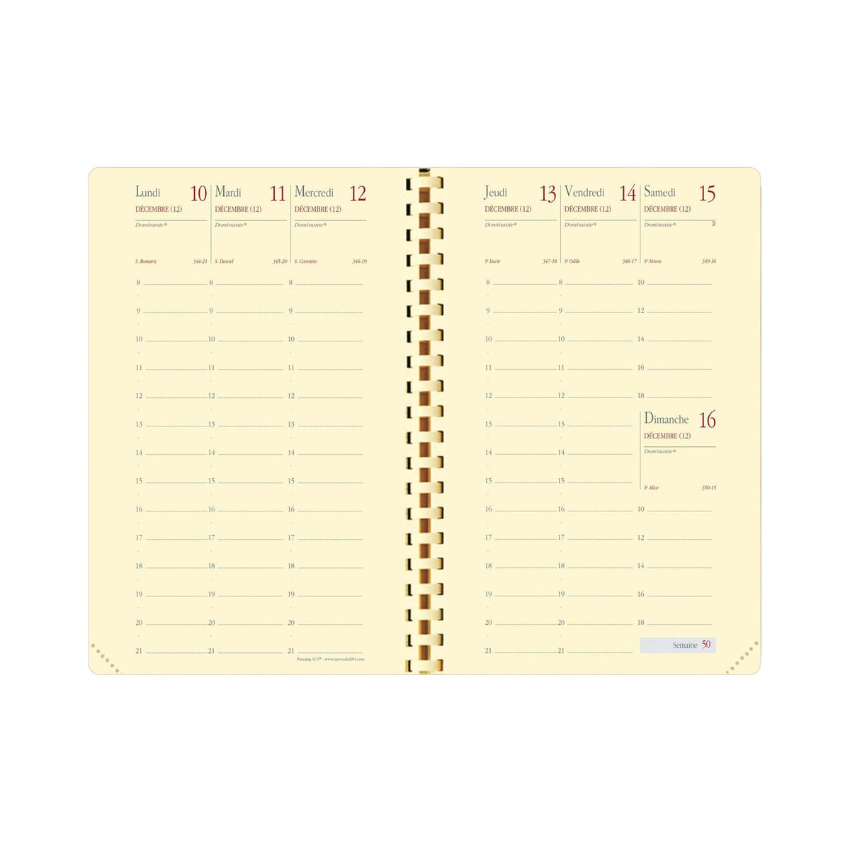 Agenda 2025 QUO VADIS Planning 16 S Soho - 1 semaine sur 2 pages - 9 x 16 cm - Beige - 3371010515257