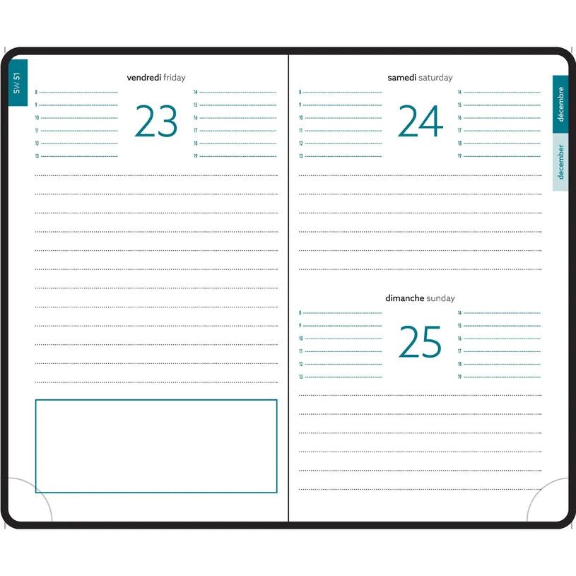Agenda 2027 EXACOMPTA EasyDay 15 - 10 x 15 cm - 1 jour par page - Orientation horizontale - Volga framboise - 3660942061032