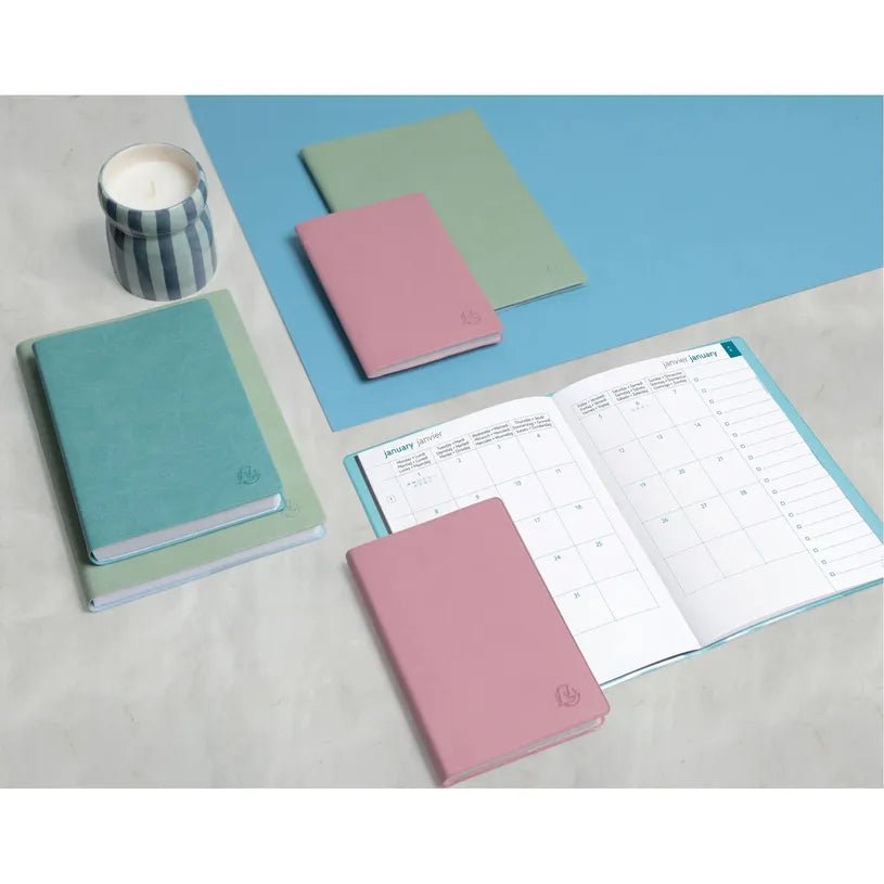 Agenda 2027 EXACOMPTA EasyDay 17 - 12 x 17 cm - 1 jour par page - Orientation horizontale - Ondine vert sauge - 3660942010498