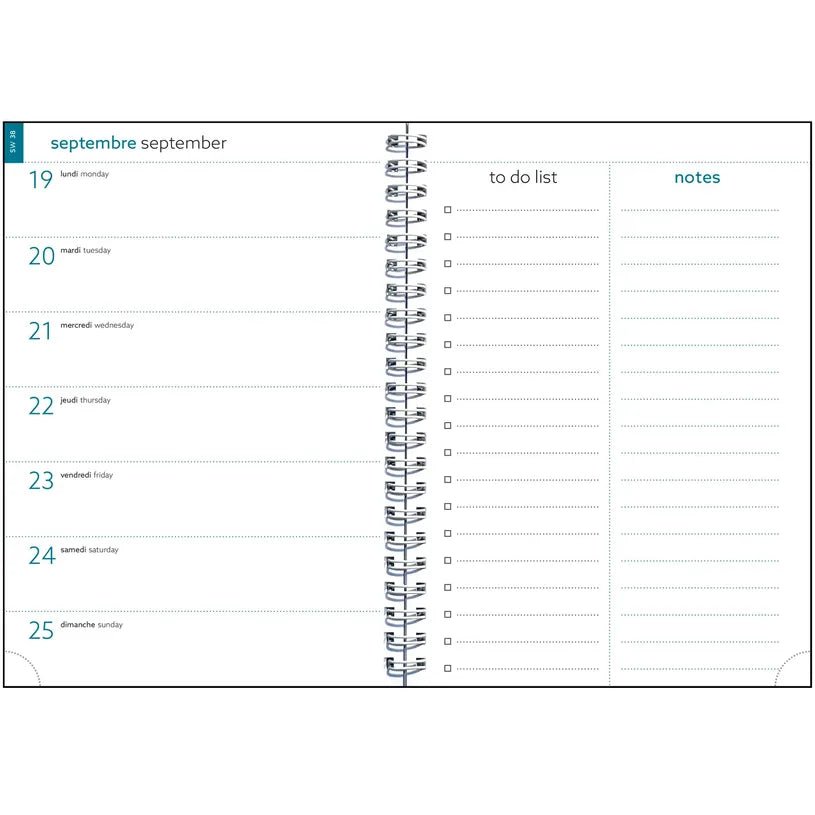 Agenda 2027 EXACOMPTA EasyTime 21S - 15 x 21 cm - 1 semaine + notes - Orientation horizontale - Lily bleu - 3660942091343