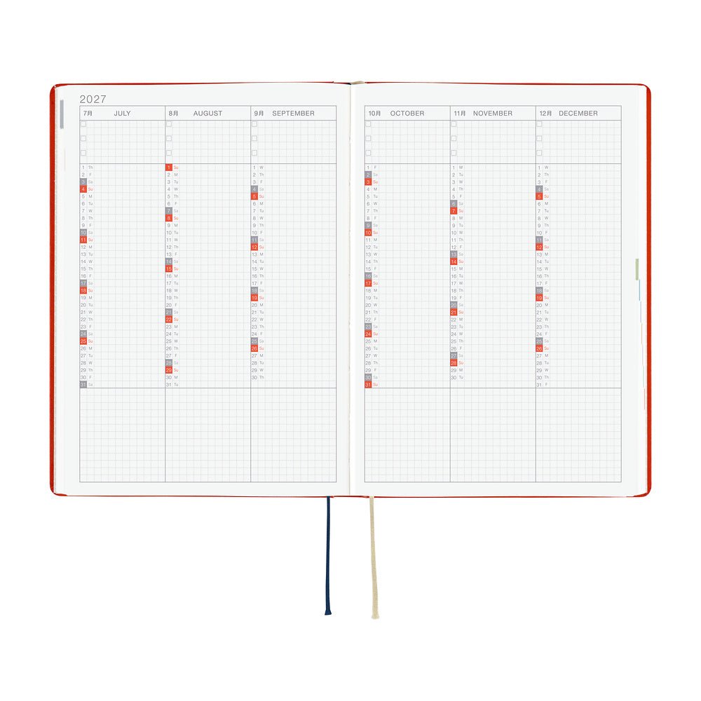 Agenda 2027 HOBONICHI HON - A5 - Yumi Kitagishi : White Cat and Rabbit’s Tea Room -
