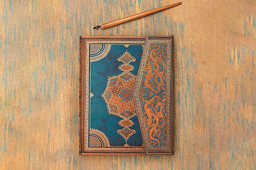 Agenda 2027 PAPERBLANKS Safavide Indigo - 1 semaine sur 2 pages - Midi - Hardcover - Horizontal - 176p - 9780349720708