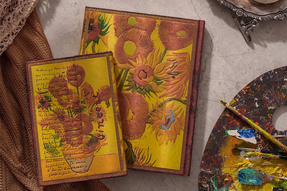 Agenda 2027 PAPERBLANKS Van Gogh, Tournesols - 1 semaine sur 2 pages - Ultra - Hardcover - Vertical - 176p - 9780349721026