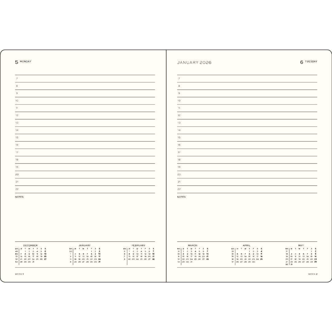 Agenda Journalier 2027 LEUCHTTURM1917, Anglais - A5 - Hardcover - Sauge - 4070292003146