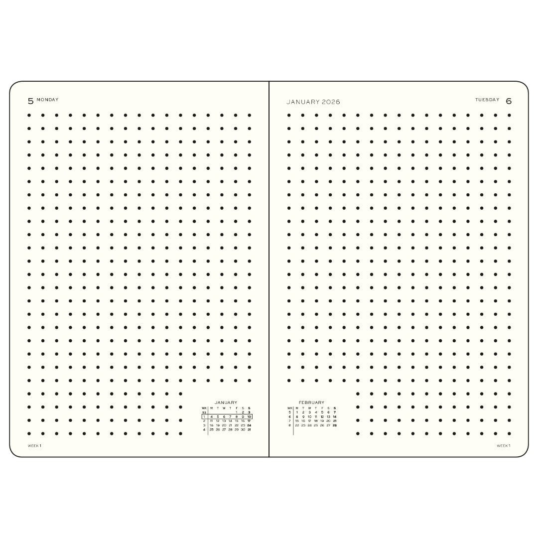Agenda Journalier Pointillé 2027 LEUCHTTURM1917, Anglais - A5 - Hardcover - Dusty Rose - 4070292003207