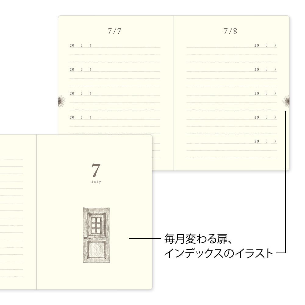 Agenda perpétuel MIDORI 5 Years Diary Mini - Orange -