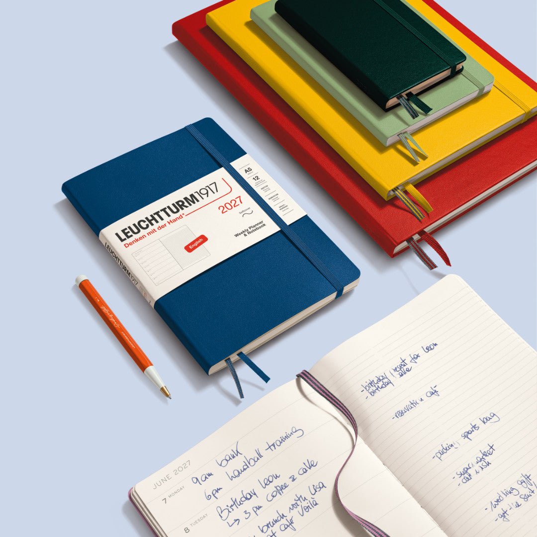 Agenda Semainier & Note Ligné 2027 LEUCHTTURM1917, Anglais - A4+ - Hardcover - Black - 4070292001890
