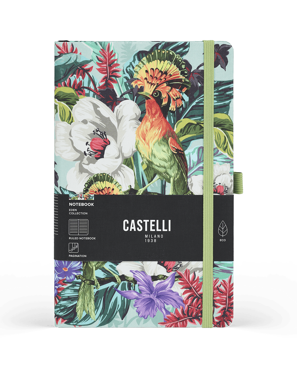 Carnet CASTELLI MILANO Eden - 9 x 14 cm - Hardcover - Ligné - Exotic - 8056149953433