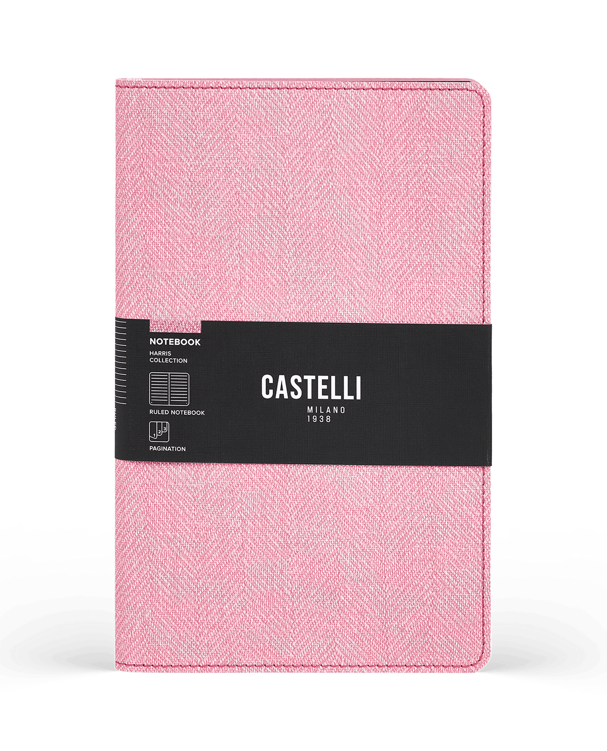 Carnet CASTELLI MILANO Harris - 9 x 14 cm - Softcover - Ligné - Flamingo - 8056149955642