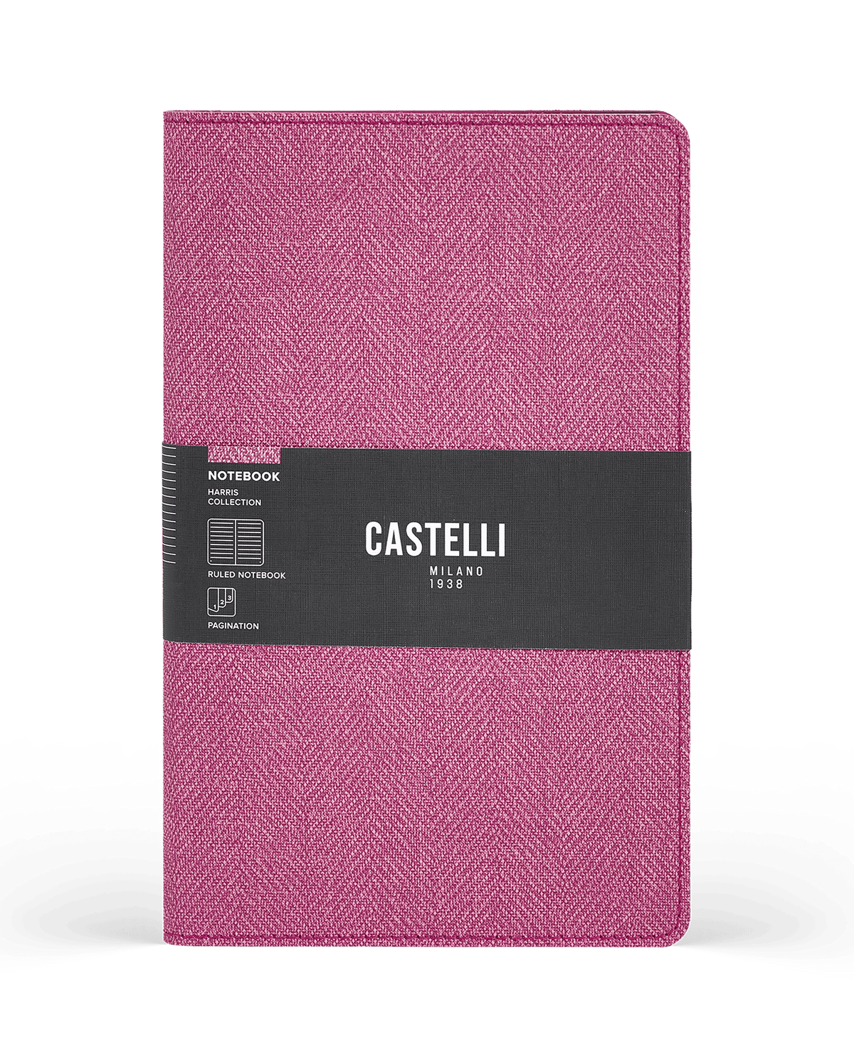Carnet CASTELLI MILANO Harris - 9 x 14 cm - Softcover - Ligné - French Rose - 8056149955666