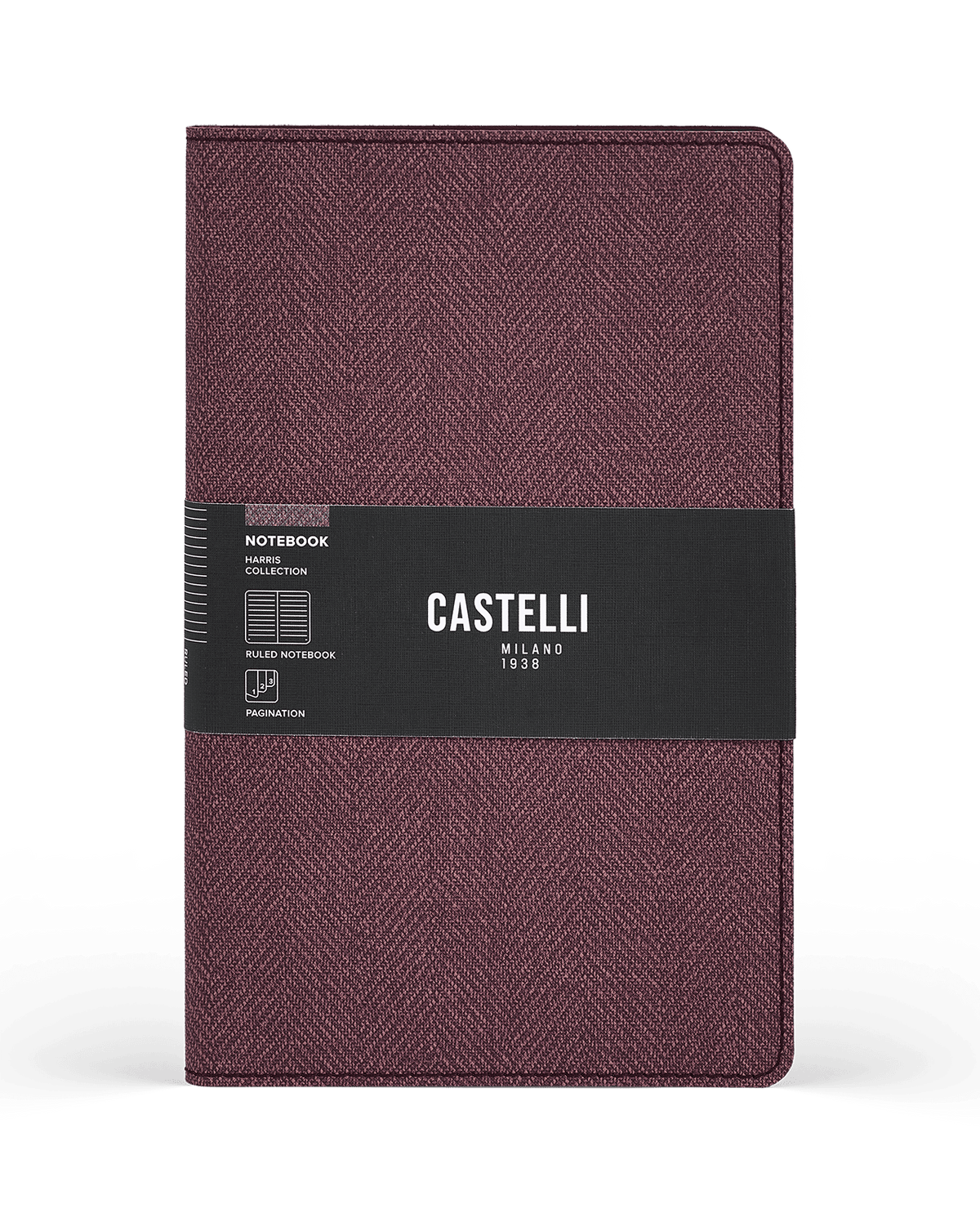 Carnet CASTELLI MILANO Harris - 9 x 14 cm - Softcover - Ligné - Royal Grape - 8056149955635