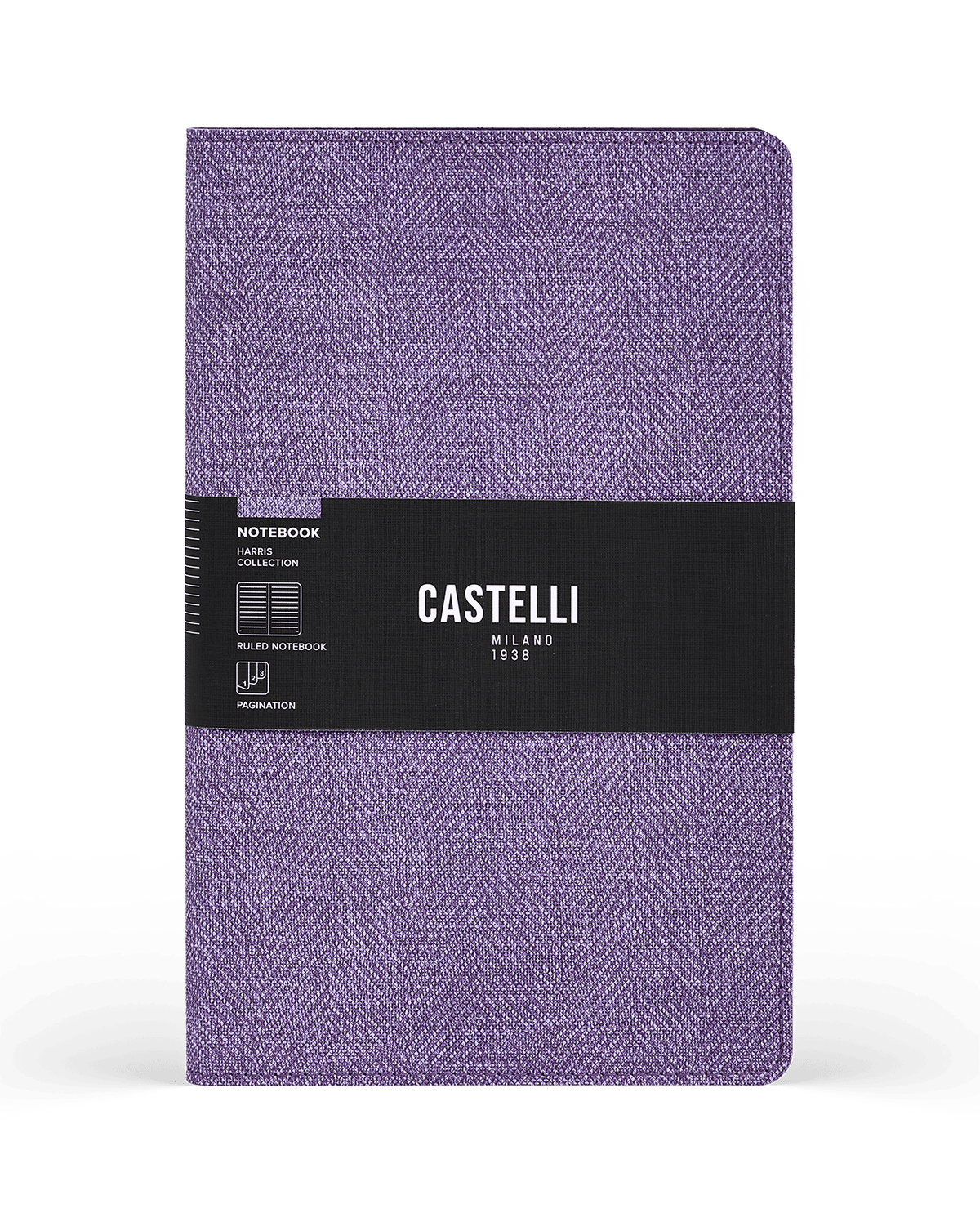 Carnet CASTELLI MILANO Harris - 9 x 14 cm - Softcover - Ligné - Royal Purple - 8056149955659