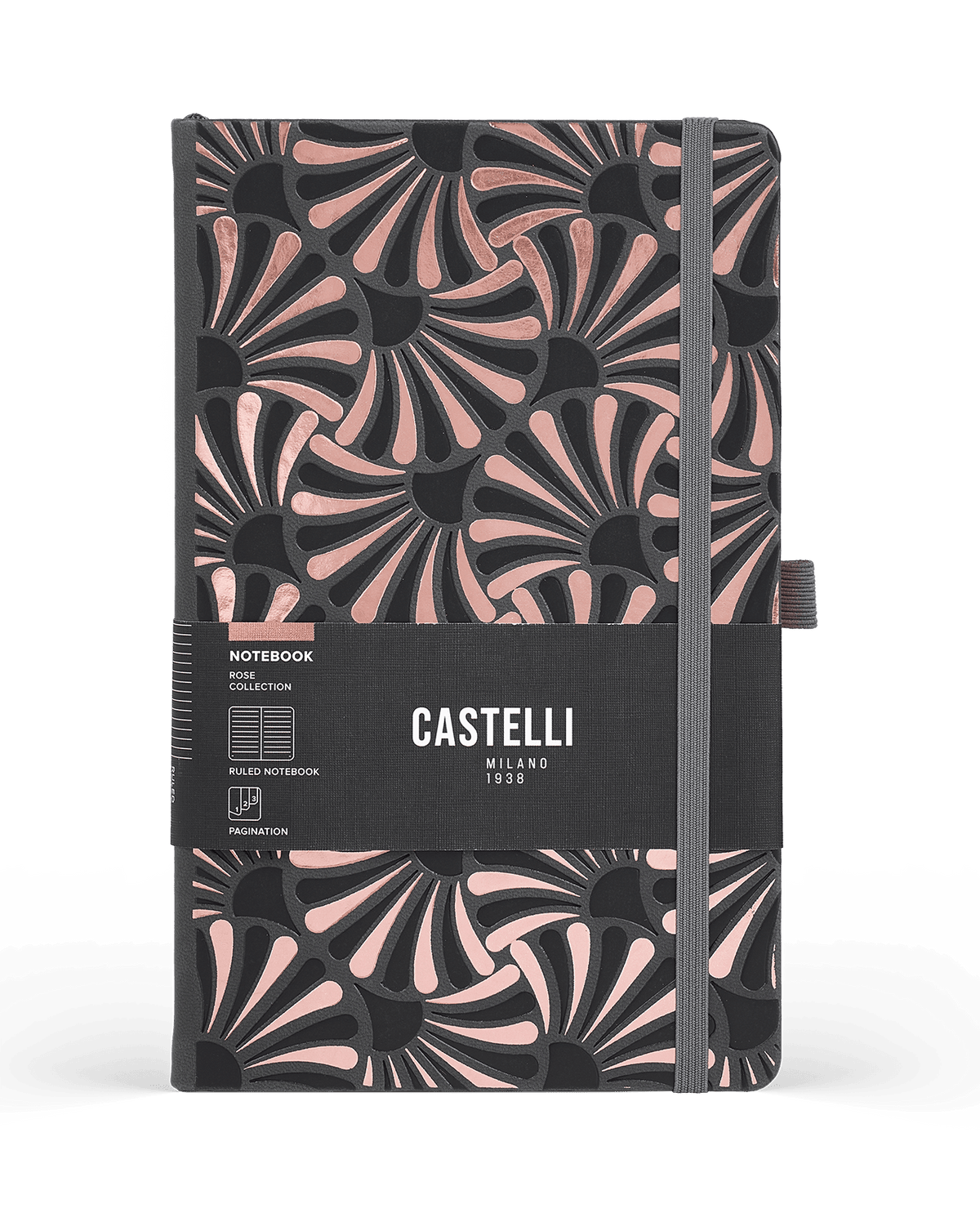 Carnet CASTELLI MILANO Rose - 9 x 14 cm - Hardcover - Ligné - Rose Lilly - 8056149956045