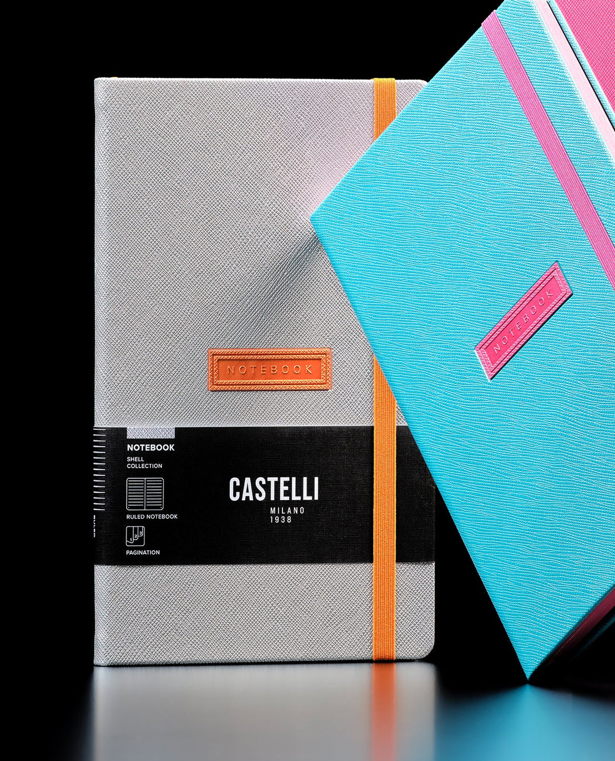 Carnet CASTELLI MILANO Shell - 13 x 21 cm - Hardcover - Ligné - Ice - 8056149956489