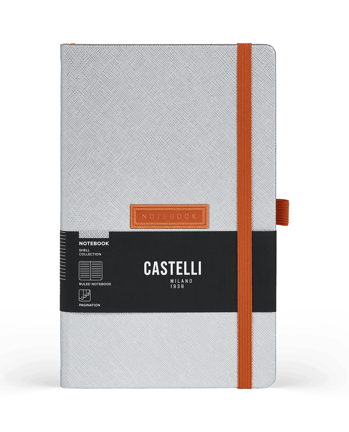 Carnet CASTELLI MILANO Shell - 13 x 21 cm - Hardcover - Ligné - Ice - 8056149956489
