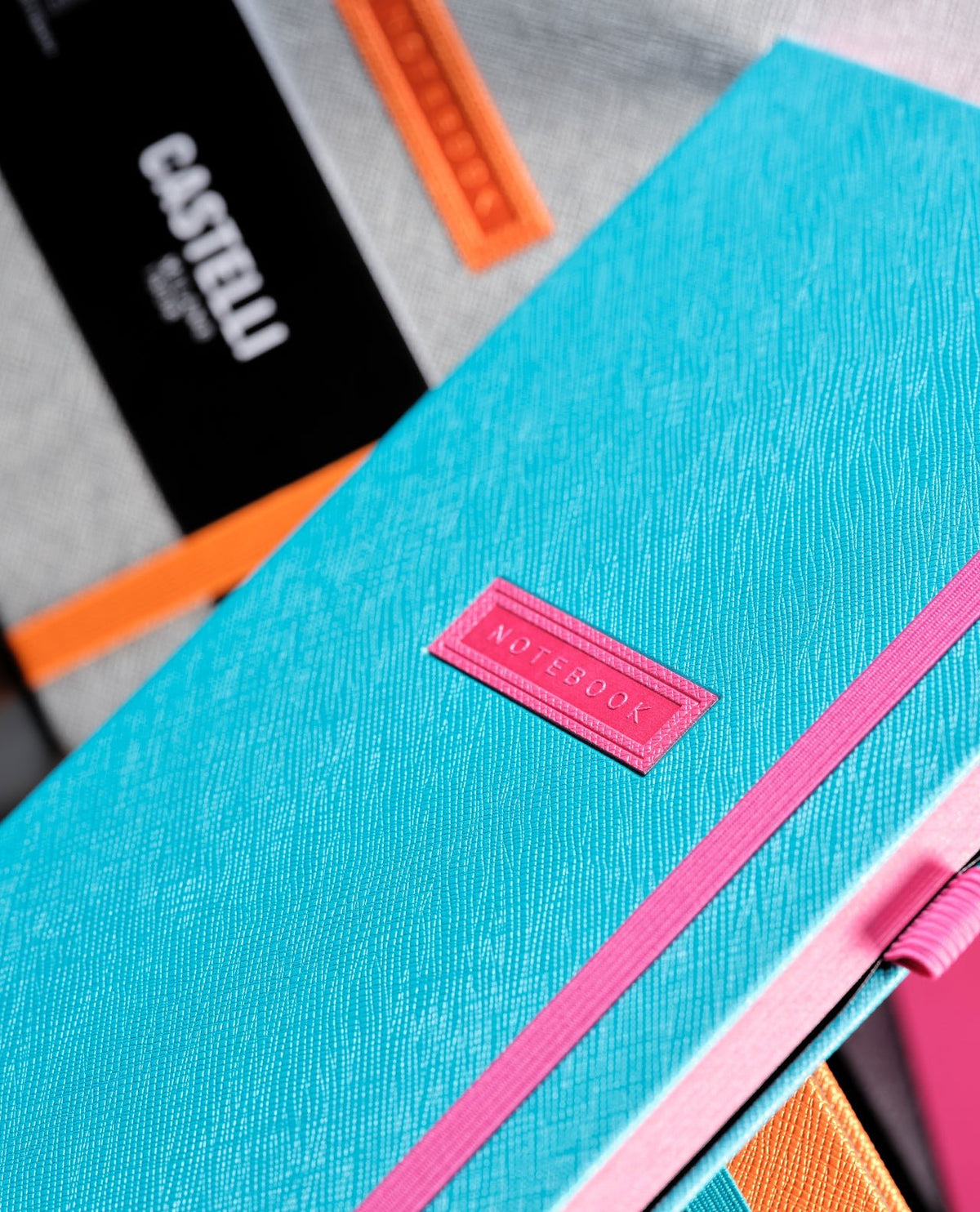 Carnet CASTELLI MILANO Shell - 13 x 21 cm - Hardcover - Ligné - Turquoise - 8056149956434