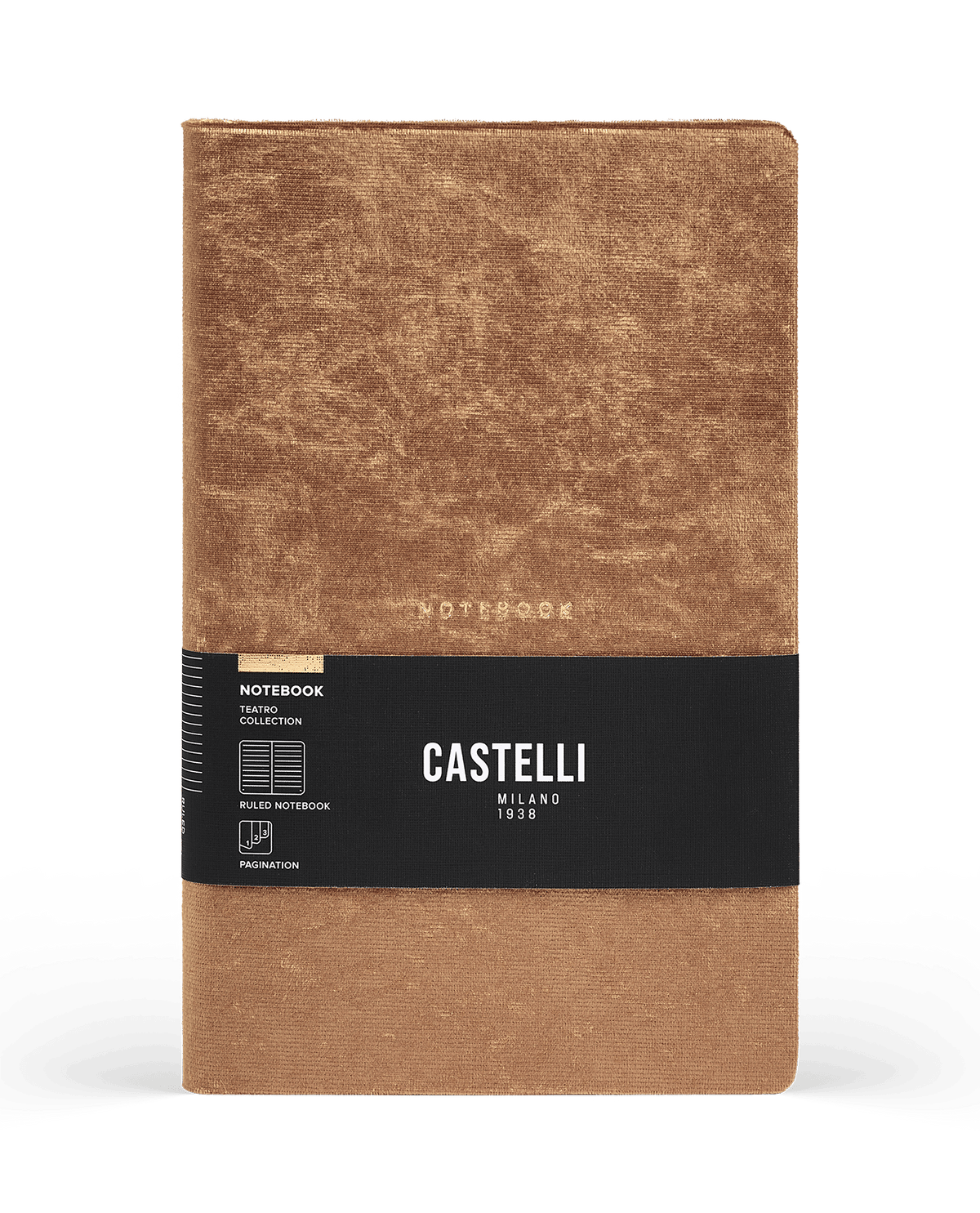 Carnet CASTELLI MILANO Teatro - 13 x 21 cm - Hardcover - Ligné - Beige - 8056149956144