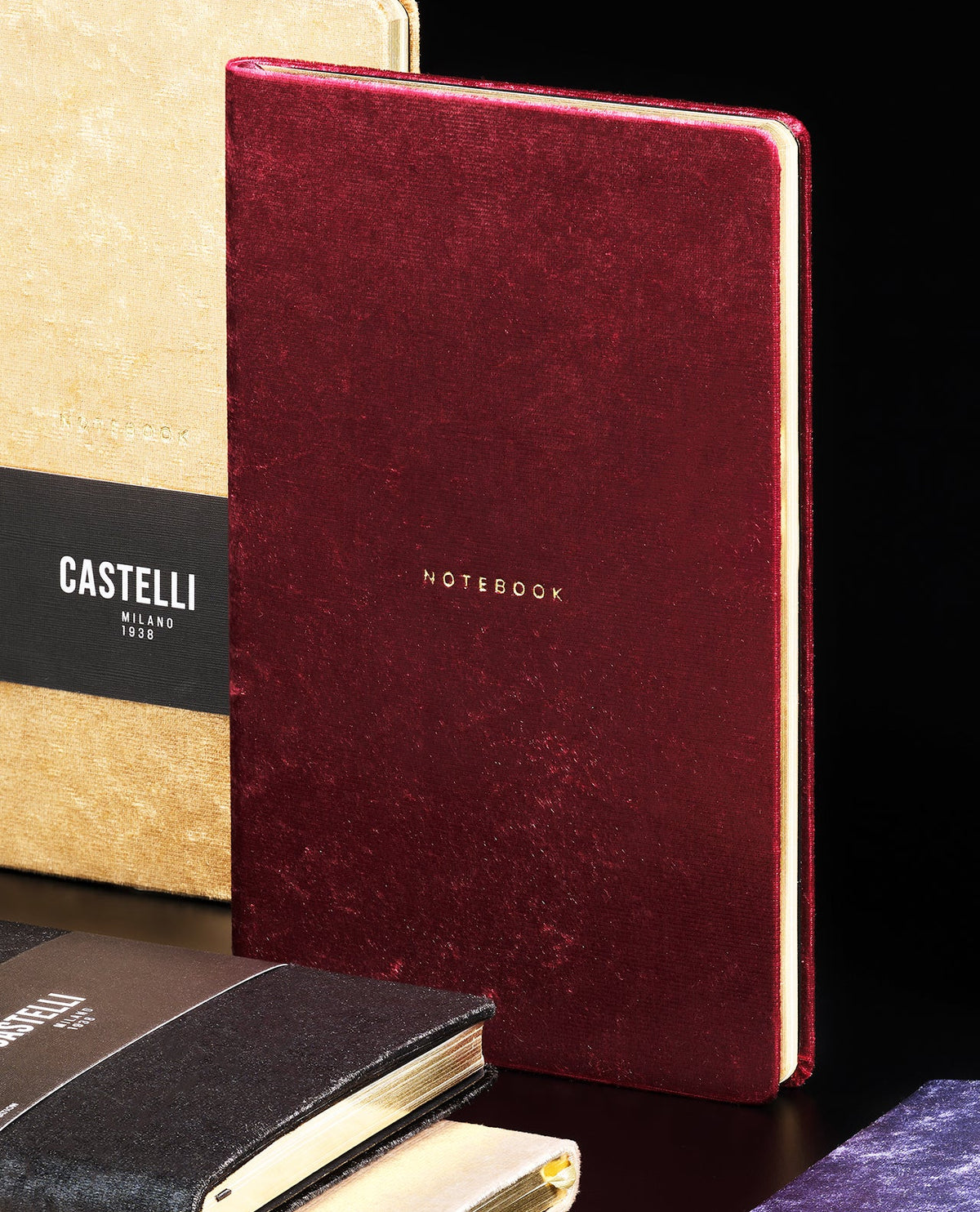 Carnet CASTELLI MILANO Teatro - 13 x 21 cm - Hardcover - Ligné - Burgundy - 8056149956151
