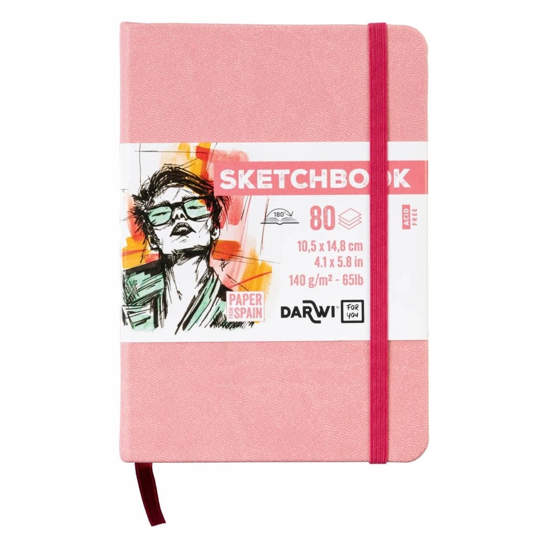 Carnet DARWI For You Sketchbook - A6 - Uni - Rose pâle - 5411711466682