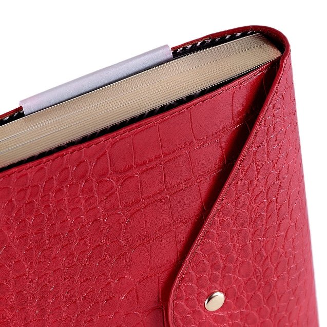 Carnet en cuir végétal ARTEBENE Majoie - A5 - Pointillé - Rouge - 240p - 4035461297207