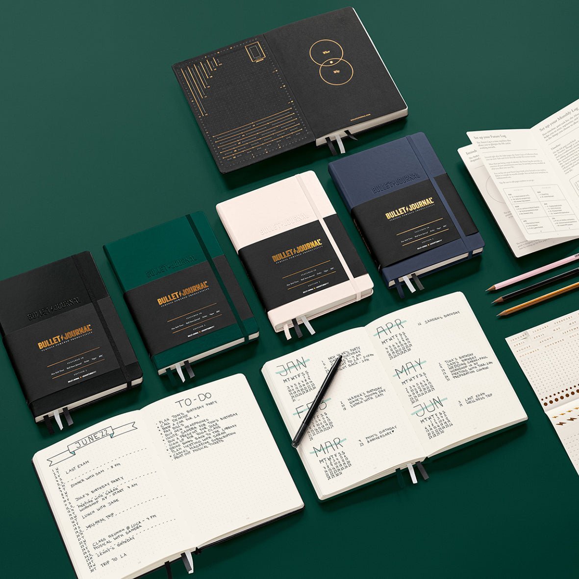 Carnet LEUCHTTURM1917 Bullet Journal Edition 2 - A5 - Hardcover - Pointillé - Black - 4004117589560