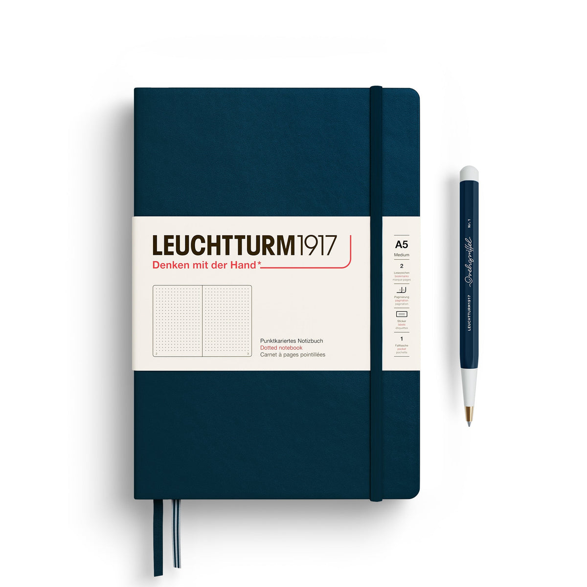 Carnet LEUCHTTURM1917 Classic - A5 - Hardcover - Pointillé - Deep Sea - 4004117661280
