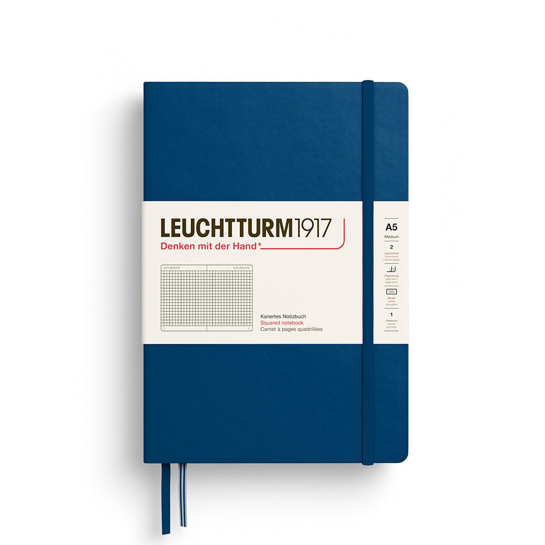 Carnet LEUCHTTURM1917 Classic - A5 - Hardcover - Quadrillé - Indigo -