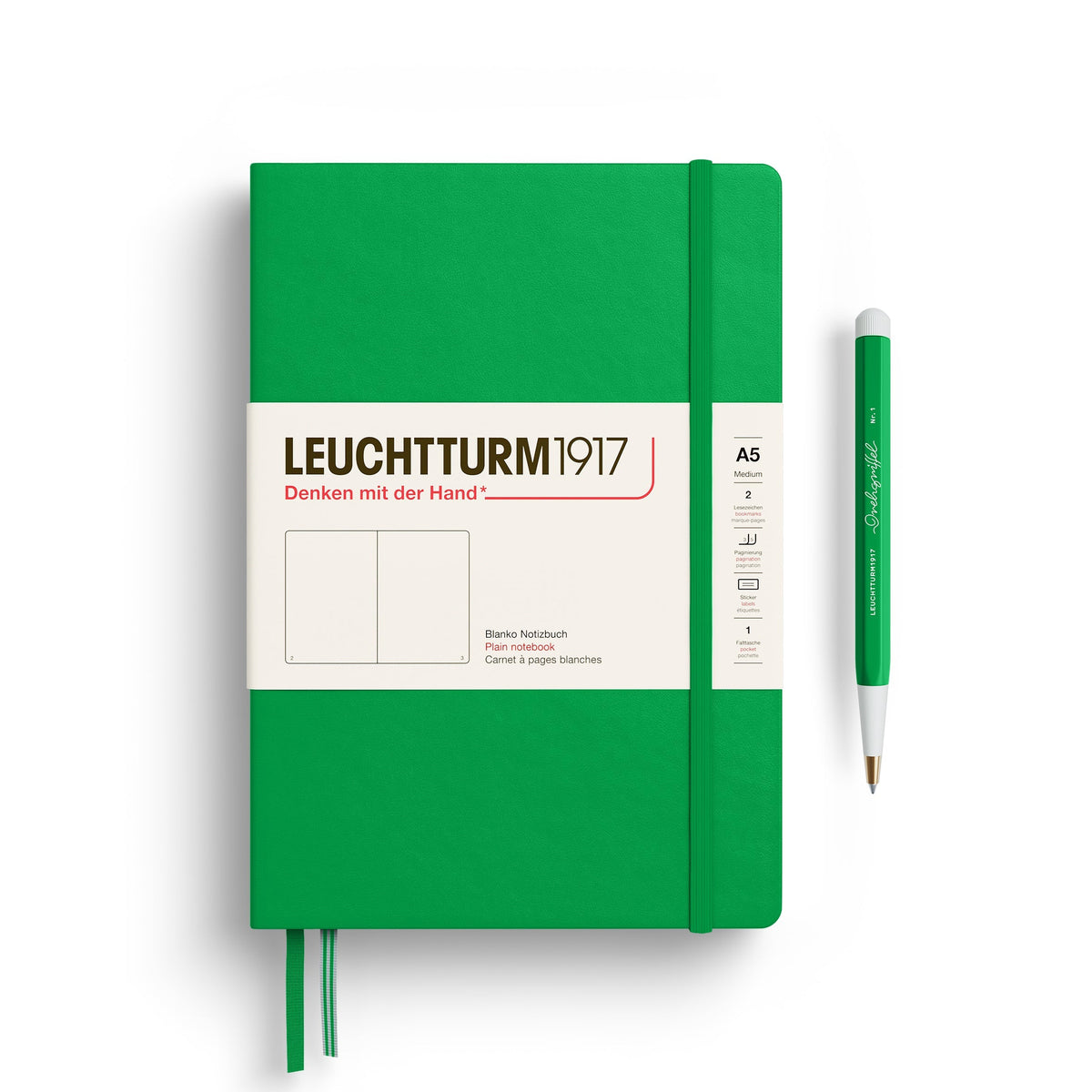 Carnet LEUCHTTURM1917 Classic - A5 - Hardcover - Uni - Spring Leaf - 4004117661310