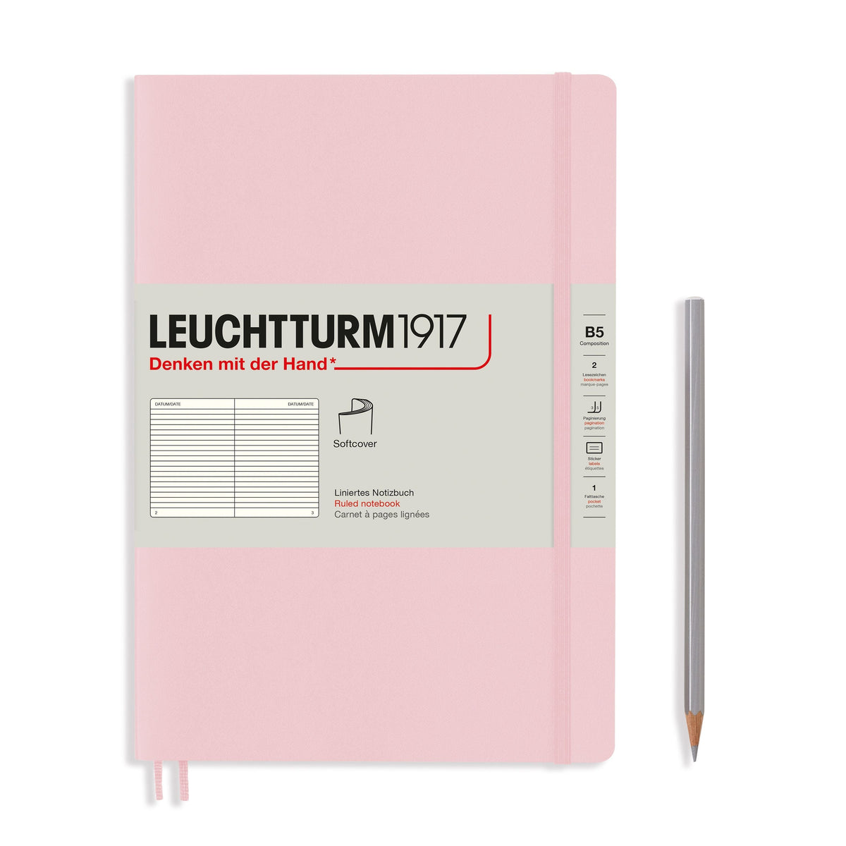 Carnet LEUCHTTURM1917 Classic - B5 - Softcover - Ligné - Powder - 4004117593185