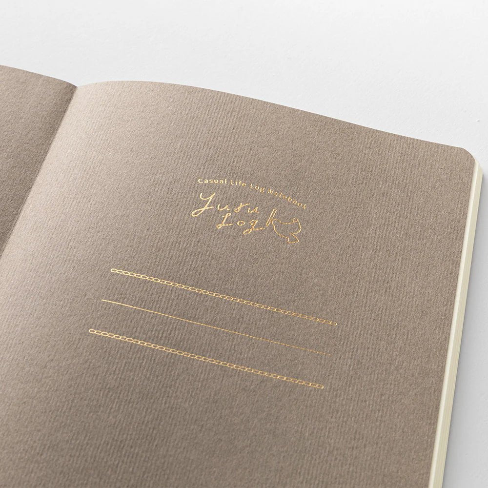 Carnet MIDORI Notebook Yuru Log - B6 - Pointillé - Café -