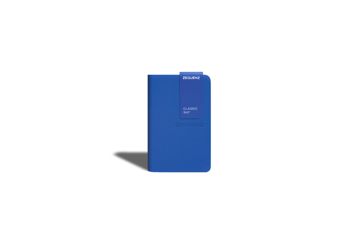 Carnet ZEQUENZ The Color - A7 - Quadrillé - Royal Blue -