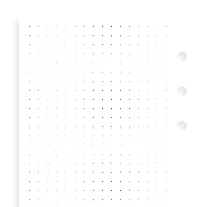 Feuilles de notes pointillées FILOFAX - Blanc - Personal - Personal - Pointillé - 5015142278182