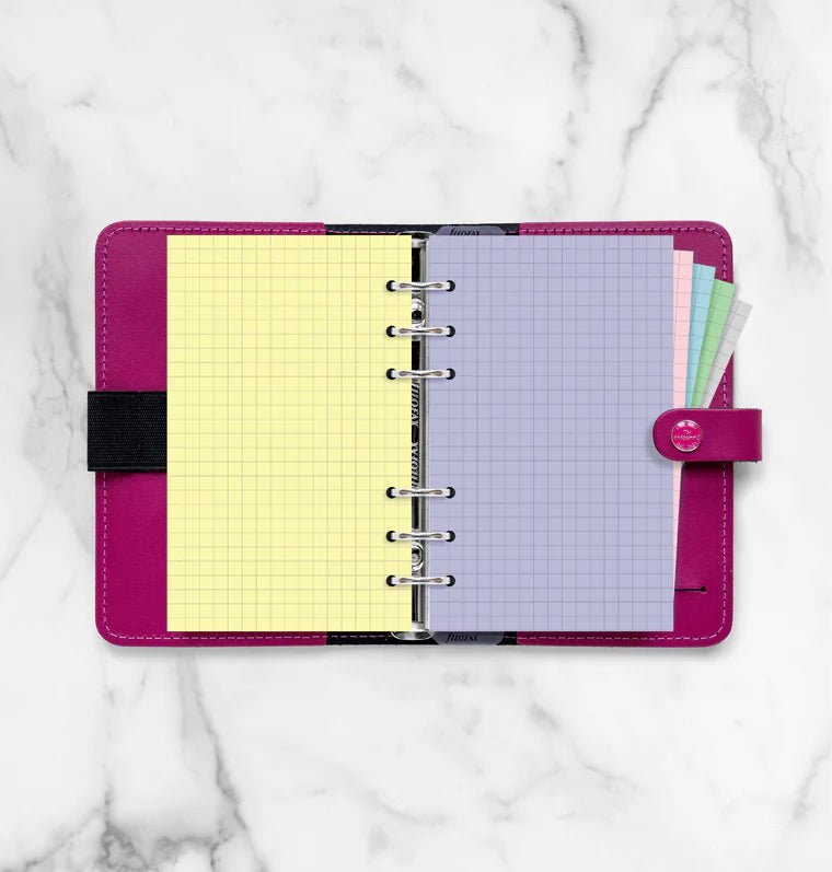 Feuilles de notes quadrillées FILOFAX - Assortiment Pastel - Personal - Personal - Quadrillé - 5015142278021