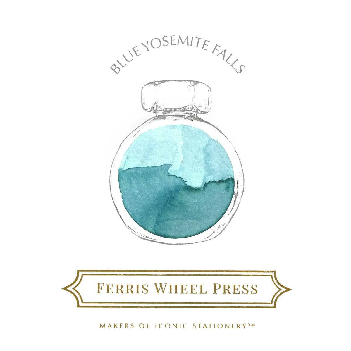 Flacon d'encre FERRIS WHEEL PRESS - Everyday Ink - Blue Yosemite Falls (38ml) - 818351002174