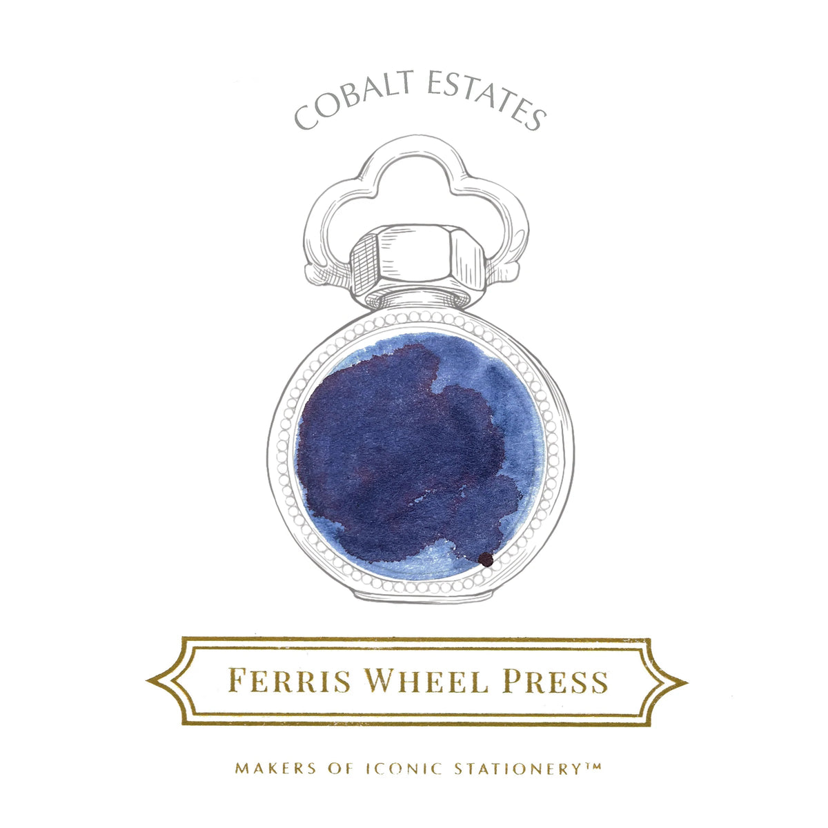 Flacon d'encre FERRIS WHEEL PRESS - Everyday Ink - Cobalt Estates (38ml) -