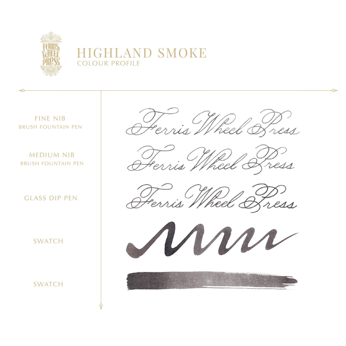 Flacon d'encre FERRIS WHEEL PRESS - Everyday Ink - Highland Smoke (38ml) -