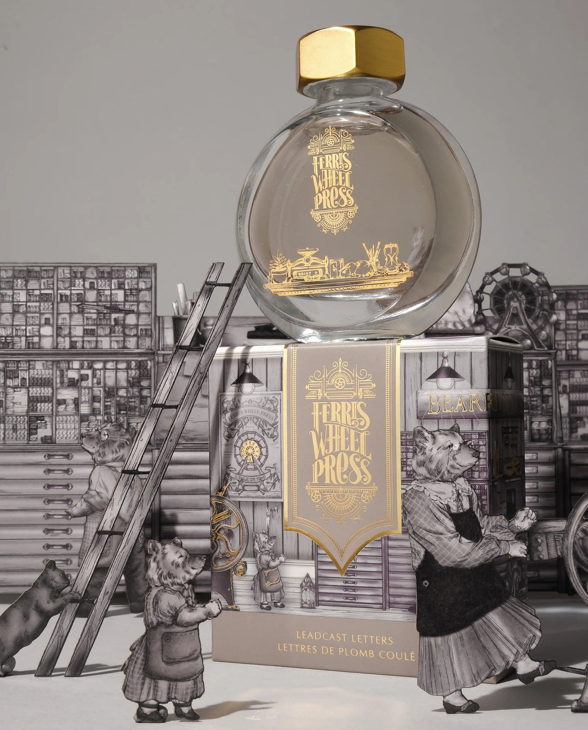 Flacon d'encre FERRIS WHEEL PRESS - Everyday Ink - Leadcast Letters (38ml) - 818351003508