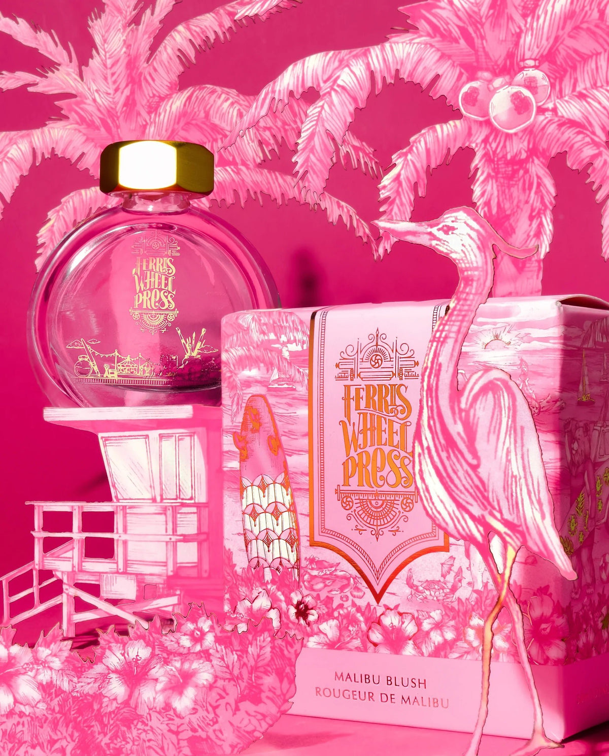 Flacon d'encre FERRIS WHEEL PRESS - Everyday Ink - Malibu Blush (38ml) - 818351002198