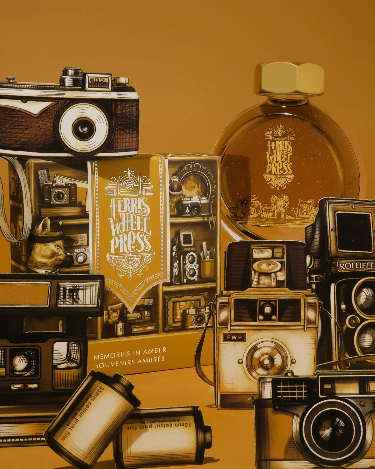 Flacon d'encre FERRIS WHEEL PRESS - Everyday Ink - Memories in Amber (38ml) - 818351006585