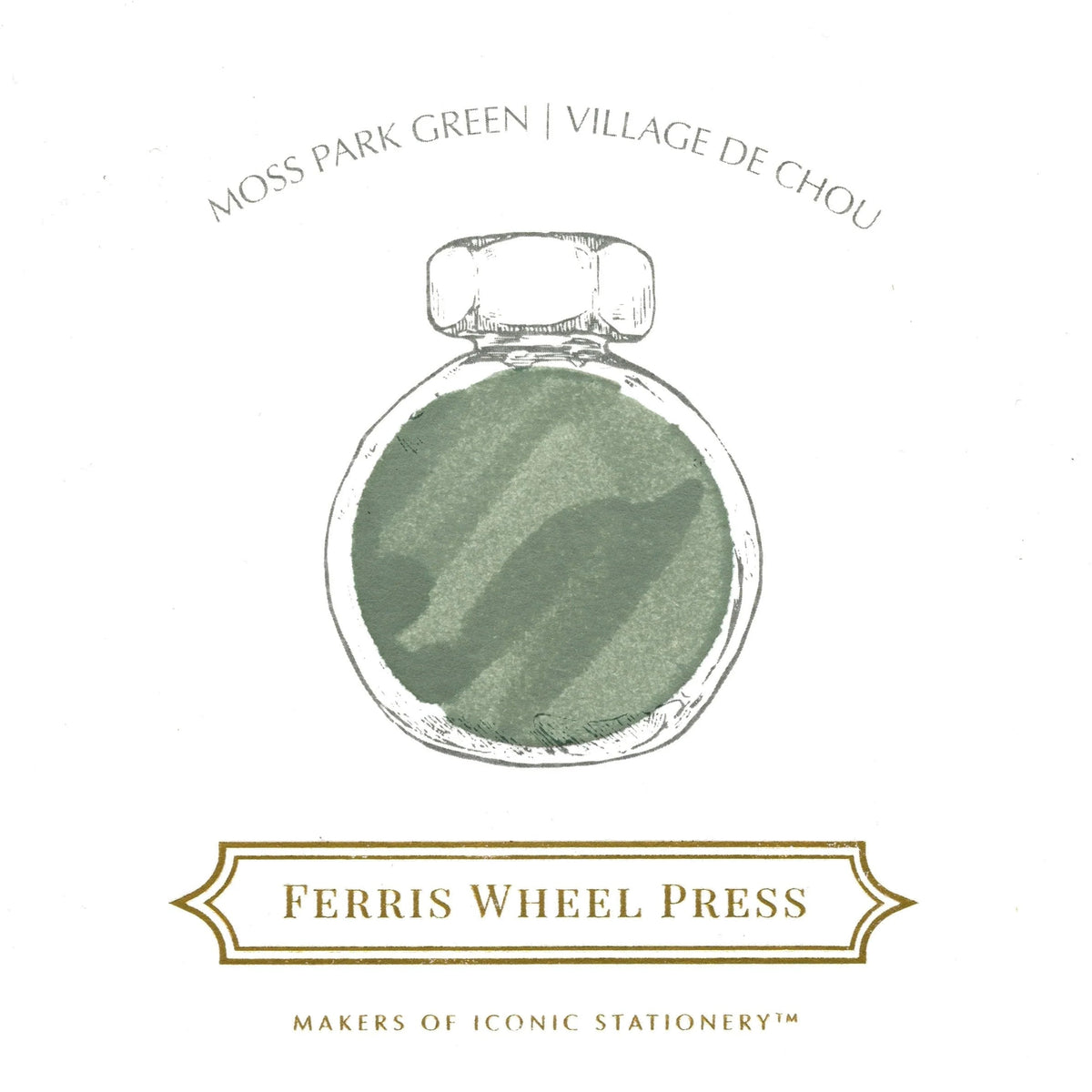 Flacon d'encre FERRIS WHEEL PRESS - Everyday Ink - Moss Park Green (38ml) - 850025001632