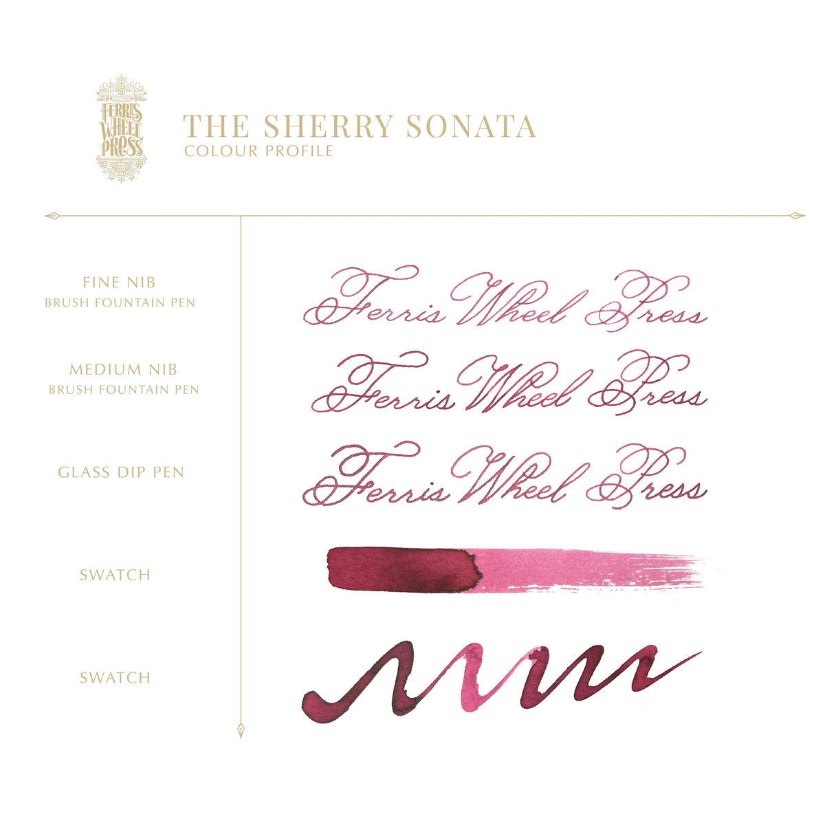 Flacon d'encre FERRIS WHEEL PRESS - Everyday Ink - The Sherry Sonata (38ml) - 818351002891