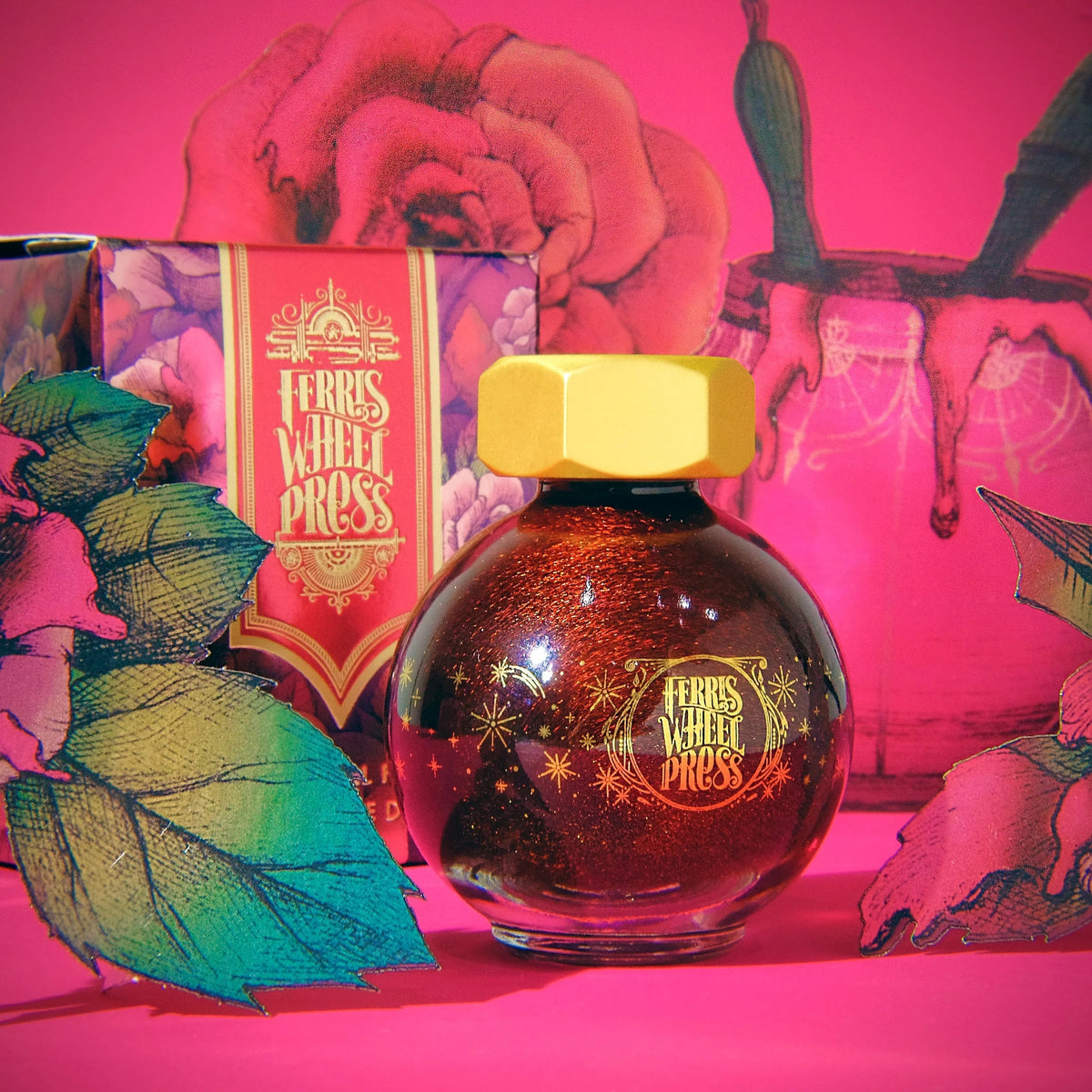 Flacon d'encre FERRIS WHEEL PRESS - FerriTales - Down the Rabbit Hole | Ruby Royal Flush (20ml) -