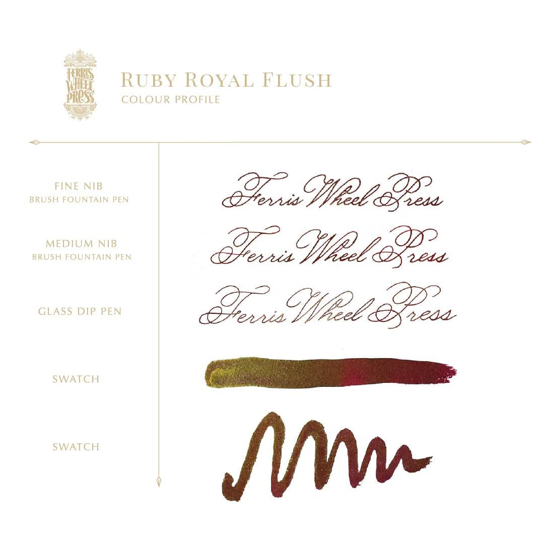 Flacon d'encre FERRIS WHEEL PRESS - FerriTales - Down the Rabbit Hole | Ruby Royal Flush (20ml) -