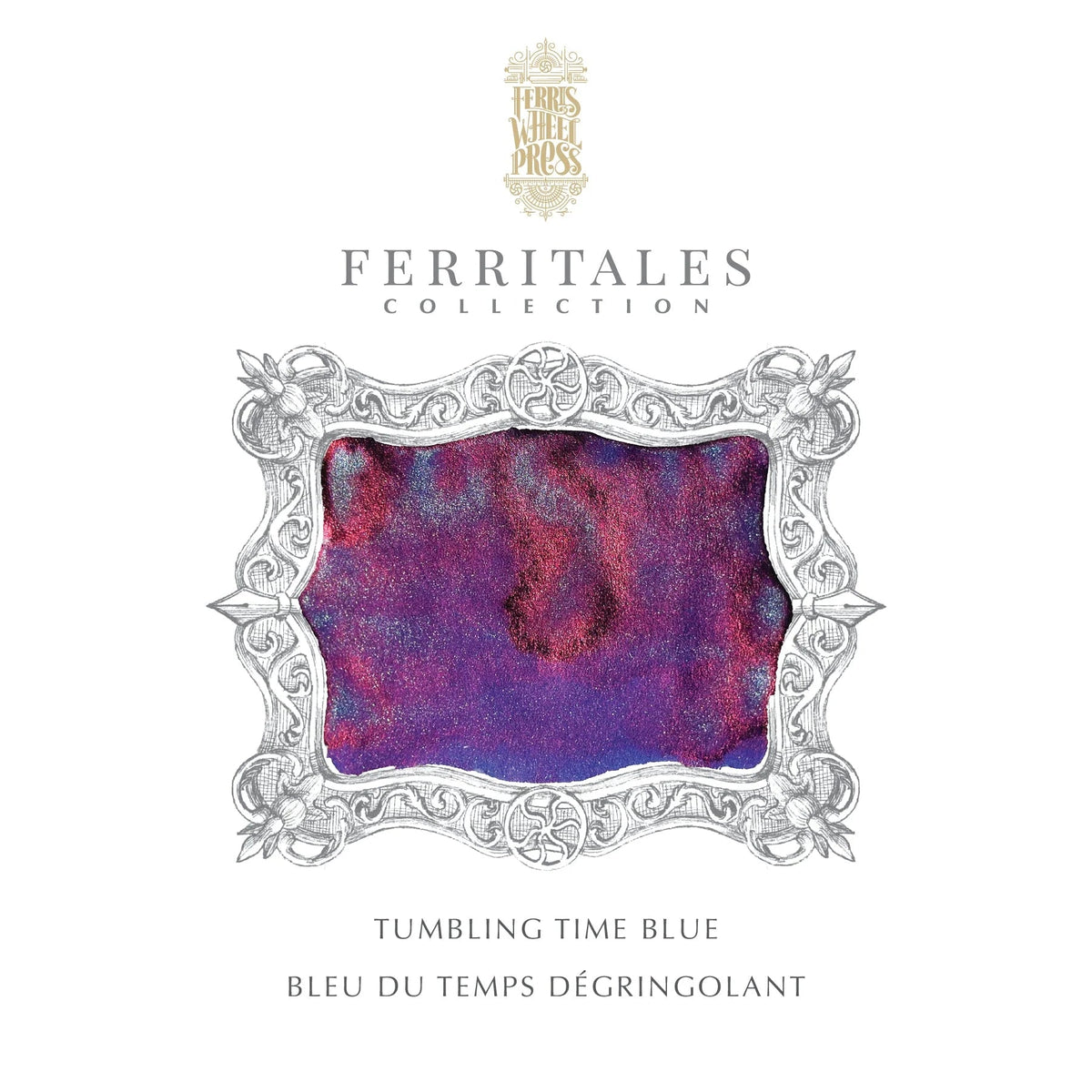 Flacon d'encre FERRIS WHEEL PRESS - FerriTales - Down the Rabbit Hole | Tumbling Time Blue (20ml) -