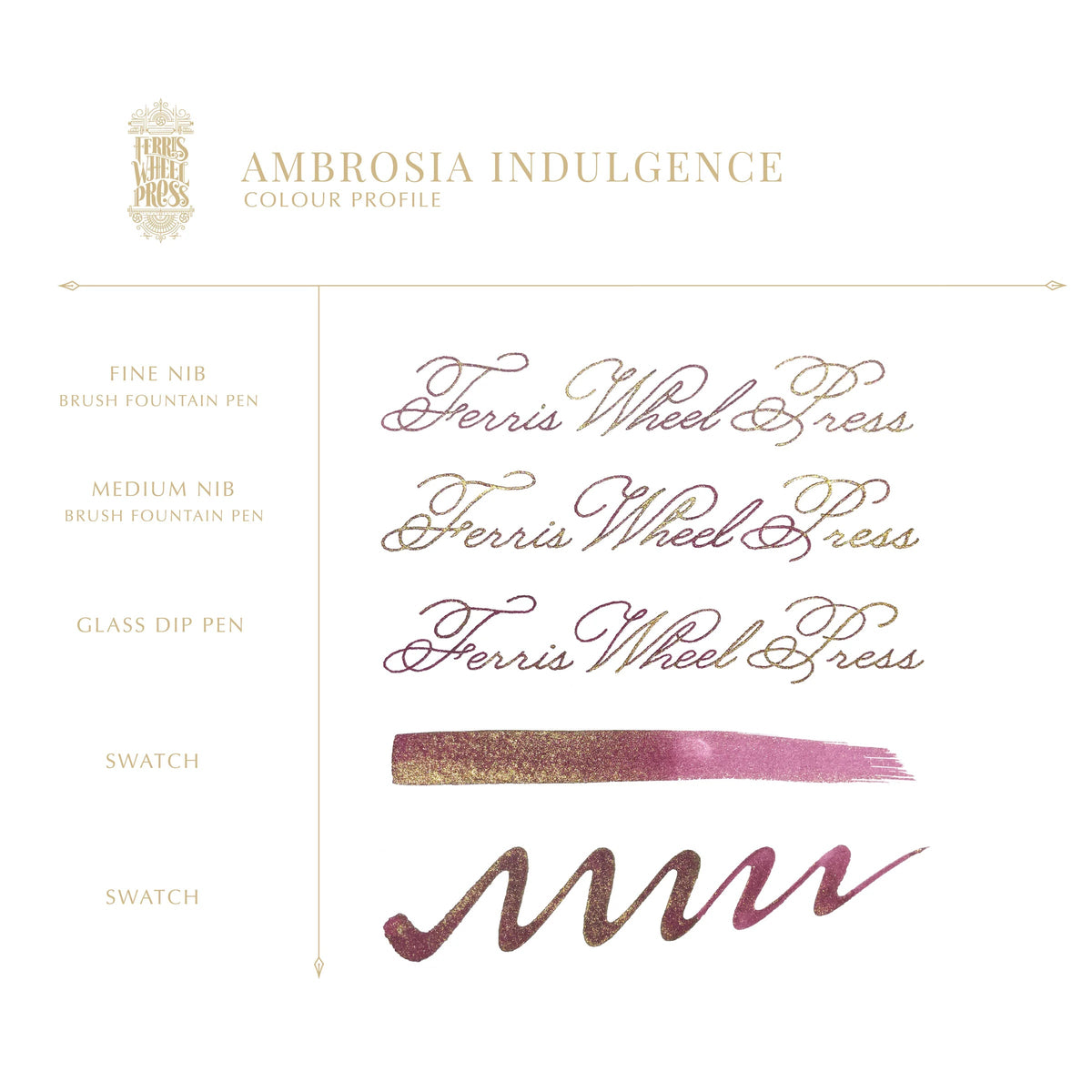 Flacon d'encre FERRIS WHEEL PRESS - FerriTales - King Midas | Ambrosia Indulgence (20ml) - 818351003669