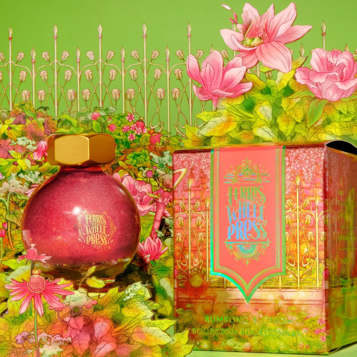 Flacon d'encre FERRIS WHEEL PRESS - FerriTales - Once Upon a Time | Bumbling Blossom (20ml) - 818351002112